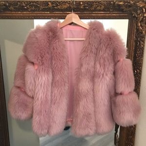 Pink Faux Fur Coat